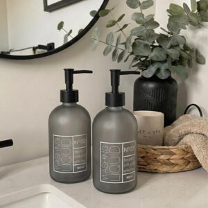 Dispenser color Gris Mate de vidrio 'WASHING"