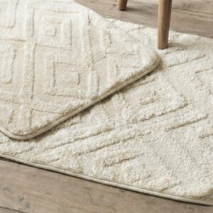 5-Set x2 Alfombras Rombos Natural / Beige