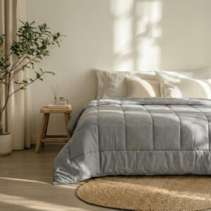 Acolchado Bitono Teddy QUEEN - GRIS MEDIO